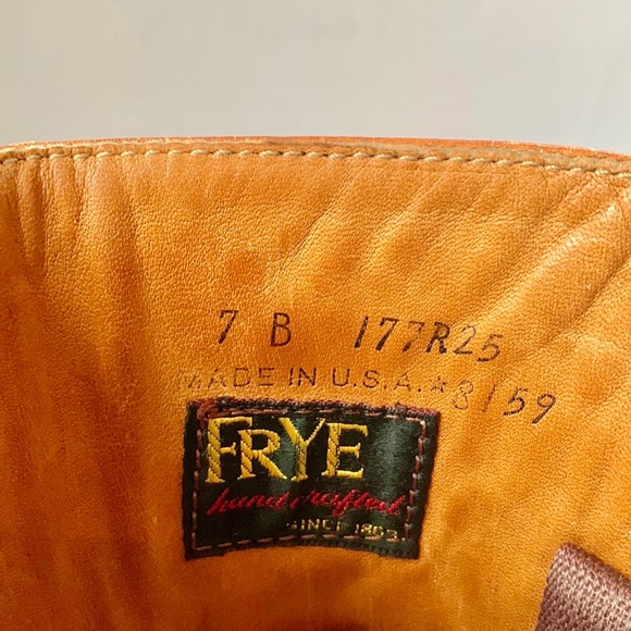 SOLD FRYE Campus Boots True Vintage Black Label Sunrise Cognac Tall Western 7 - Picture 6 of 8